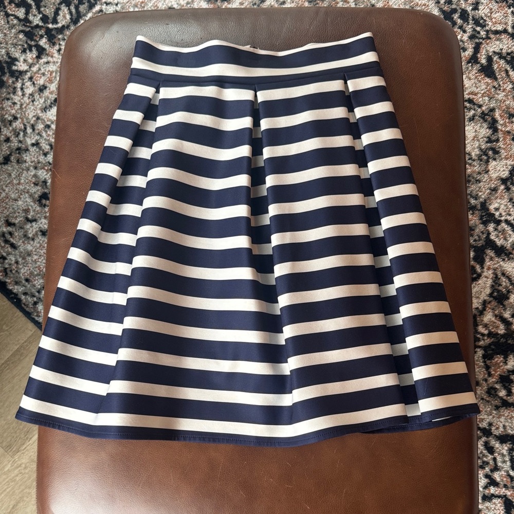 Chicwish Blue and White Striped A-Line Skirt